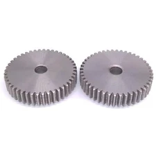 2pcs 1 Mod 45T Spur Gear 45# Steel Motor Pinion Gear Thickness 10mm