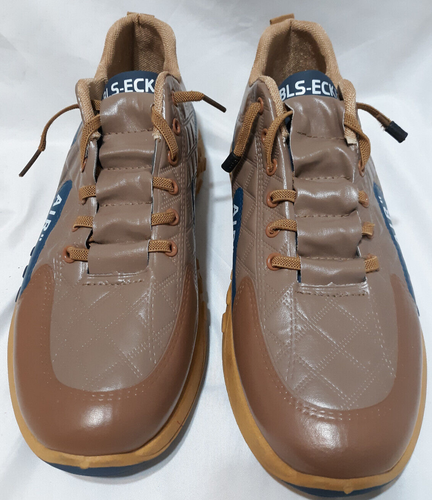 BLS-ECKE AIR PU Cuero Sin Cordones Tenis Zapatos para Caminar Para Hombre Talla 10.5 - 44 Euro - Imagen 3 de 9