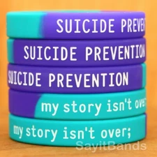 Suicide Prevention Awareness Wristbands - my story isn't over ; Bracelet Lot