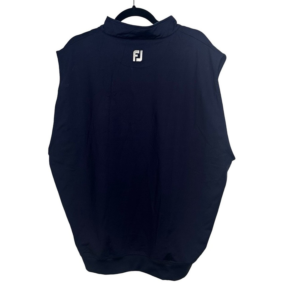 FootJoy Men’s XL Blue Golf Vest Quarter Zip Golf Apparel Golf Clothes