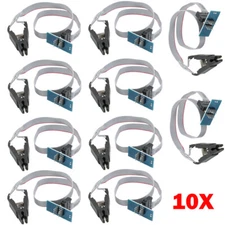 10x SOIC8 SOP8 Flash Chip IC Test Clip Socket Adapter BIOS/24/25/93 Programmer