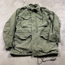 Vintage M-65 Field Jacket 60s US Army Olive 70s Military Small Conmar Zip OG-107