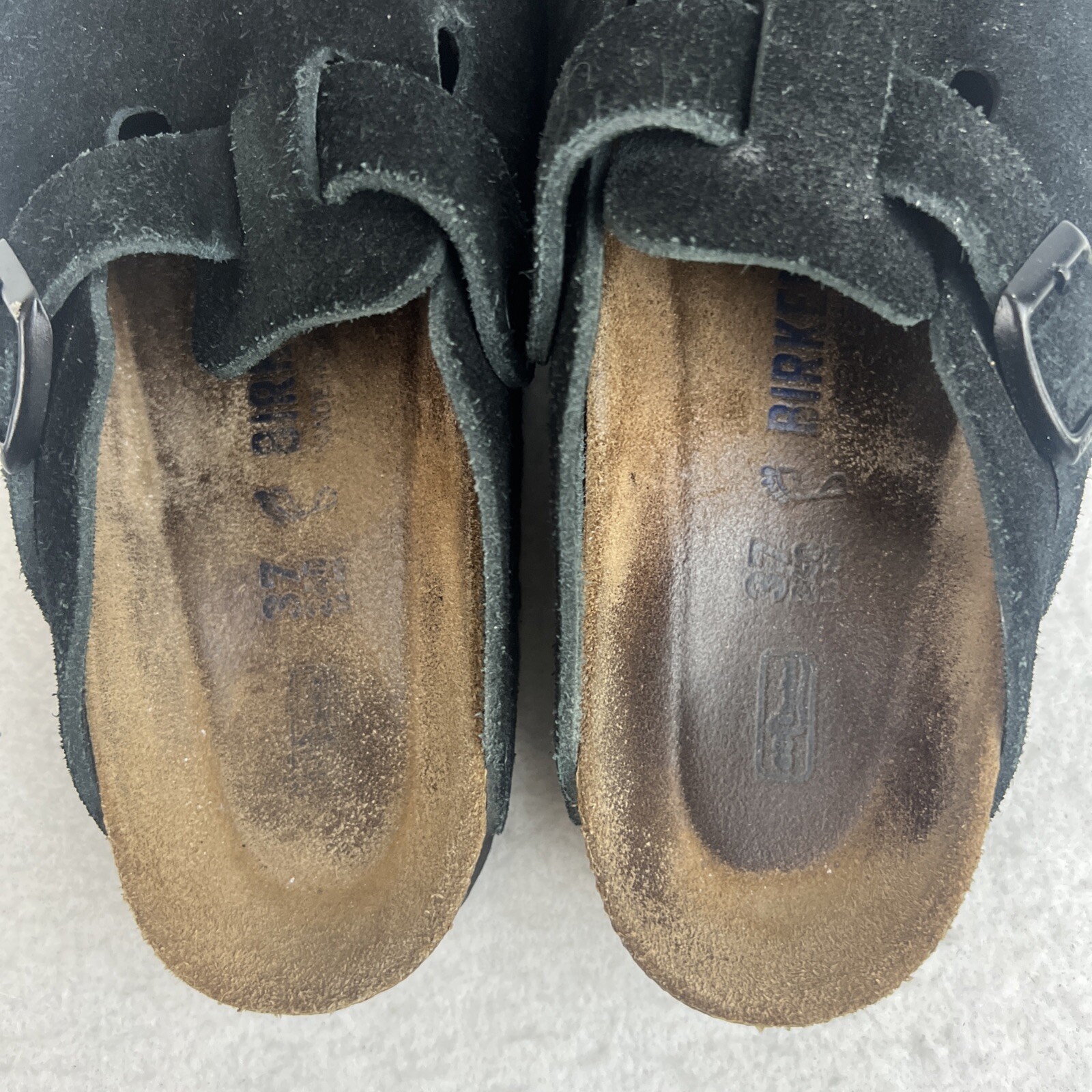 Birkenstock Boston Clogs Size 37 Women's 6/Men's 4.5 Regular Width Black Suede image 5