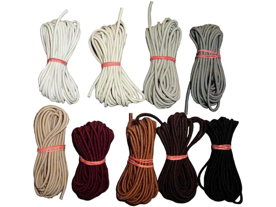 TEAM BEUST - LEATHERPROFESSIONALS 1 m Gummikordel Gummizug Gummiband 2 / 3 rund o. 4 / 6 / 12 mm Flach Hutgummi