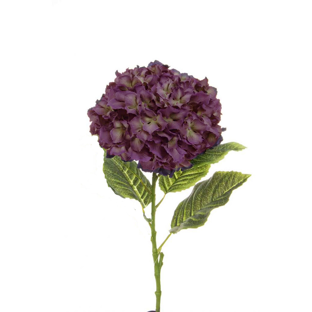 Hydrangea Single Stem Artificial Antique Purple 52cm