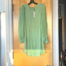 Alice + Olivia-Chiffon bell slv mid length-Sm-100% Vis Shell