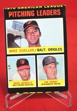 Mike Cuellar Pitching Leaders 1971 Baseball Card TOPPS #69 VG