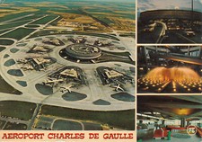Postcard 10x15cm PARIS airport airport Charles de Gaulle ROISSY multivview