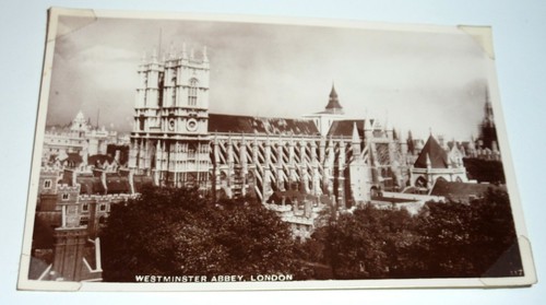 RPPC London England Westminster Abby Real Picture Post Card Excel Series - Picture 2 of 3