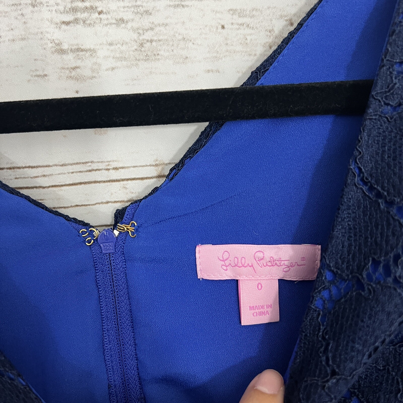 Lilly Pulitzer True Navy Whitaker Lace Macon Dress Si… Gem