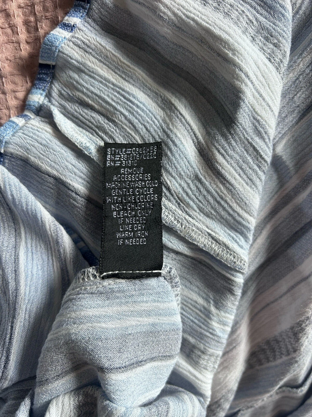 Abito a righe maxi manica flutter vita abbottonata cintura blu bianco ALYX taglia 12 o