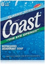 Coast Classic Deodorant Soap 4Oz 8 Bars Count Each
