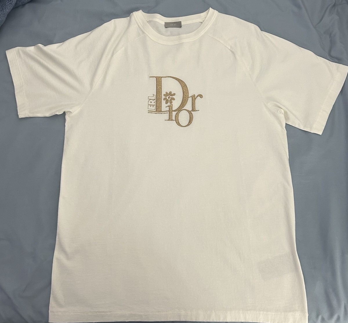 Cristian Dior x ERL Relaxed-Fit T-Shirt White Size Large | eBay