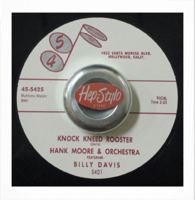 45Re   HANK MOORE   ''Knocked Kneed Rooster / Sour Mash'' Killer Guitar 2 Sider  