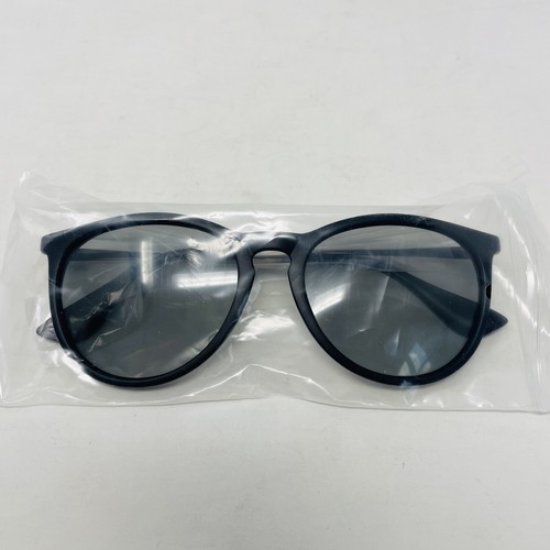 Xuhal Unisex Round Sunglasses for Women & Men Retro 80s Frame in Black Tinted - Picture 5 of 5