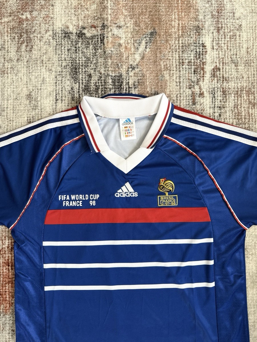 France 1998 World Cup Home Retro Soccer Jersey Adidas Vintage
