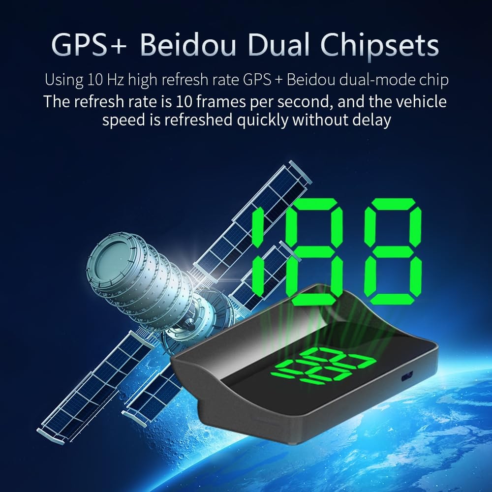 Smart in-Car HUD Co-Pilot Windshield Display Speedometer Head up Display 3