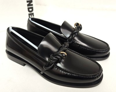 JIL SANDER Loafer Leder shiny Nappa black Gr. 40 Damenschuhe  NEU+OVP