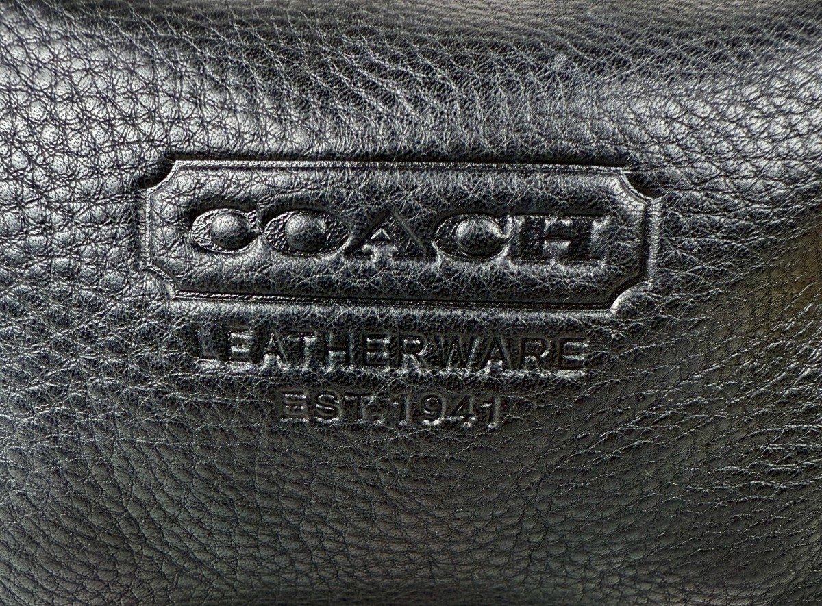 😎😎😎Vintage Coach BLACK Y2K LEATHERWARE EST 1941 Handbag