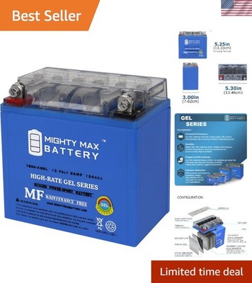 Mighty Max YB9A-A GEL Battery | 12V 9AH, Maintenance-Free & Safe for Extreme Use