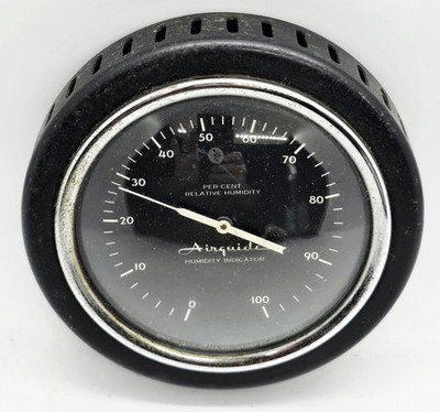 Vintage Airguide Hygrometer, Relative Humidity Indicator Thermometer Stemwedel