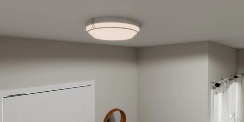 Quoizel DNB1616 Dunbar 16"W LED Flush Mount Ceiling Fixture - Nickel - Picture 4 of 12