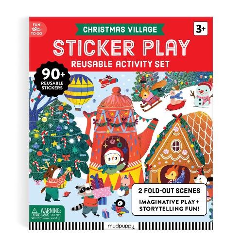 Christmas Village Sticker Play Reusable Activity Kit Mudpuppy - Image 2