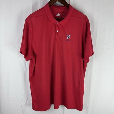 Nike Dri Fit Polo Shirt Men's XL Red Golf The Patriot Folds of Honor *Flaw