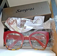 Oversized Blue Light Tortoise Shell /Plum Glasses, cat eyes, NEW