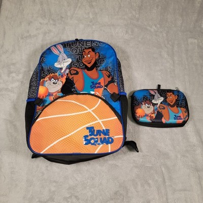 Space Jam Tune Squad Backpack & Pencil Bag Combo 17  Lebron Bugs Taz