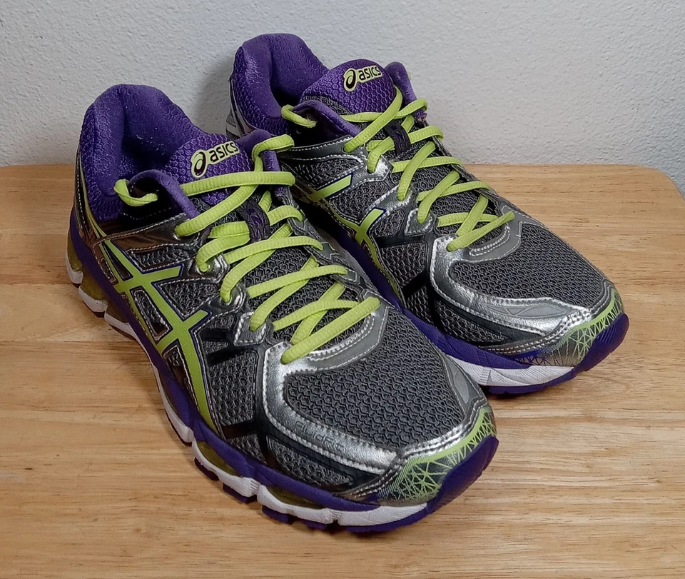 Asics Shoes Womens Sz 10 Gel Kayano 21 #T4H7N Running Sneakers Purple Silver  - Image 2 of 4