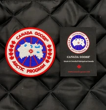 (2-Pack) Iron On / Sew On 3.5” Canada Goose Replacement Patch  / Black Label Tag