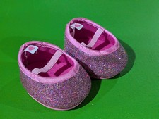 Build-A-Bear workshop light pink sparkly glitter dress shoes BABW