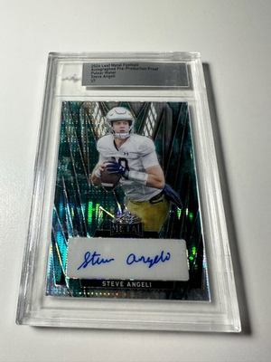 #ad #ad 2024 Leaf Metal Steve Angeli Pulsar Water Blue Refractor Proof Auto 1 1 RC Slab $40.00
