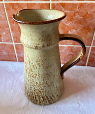 Vintage Vase Krug Skandi Boho Deko 60er 70er Keramik Naturt&ouml;ne Retro Beige