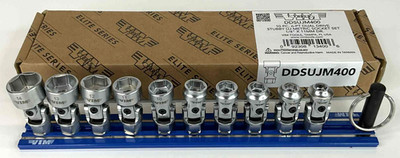 VIM Tools 10pc 6-PT Drive Stubby UJ Metric Socket Set 1/4'' x 11mm DR.