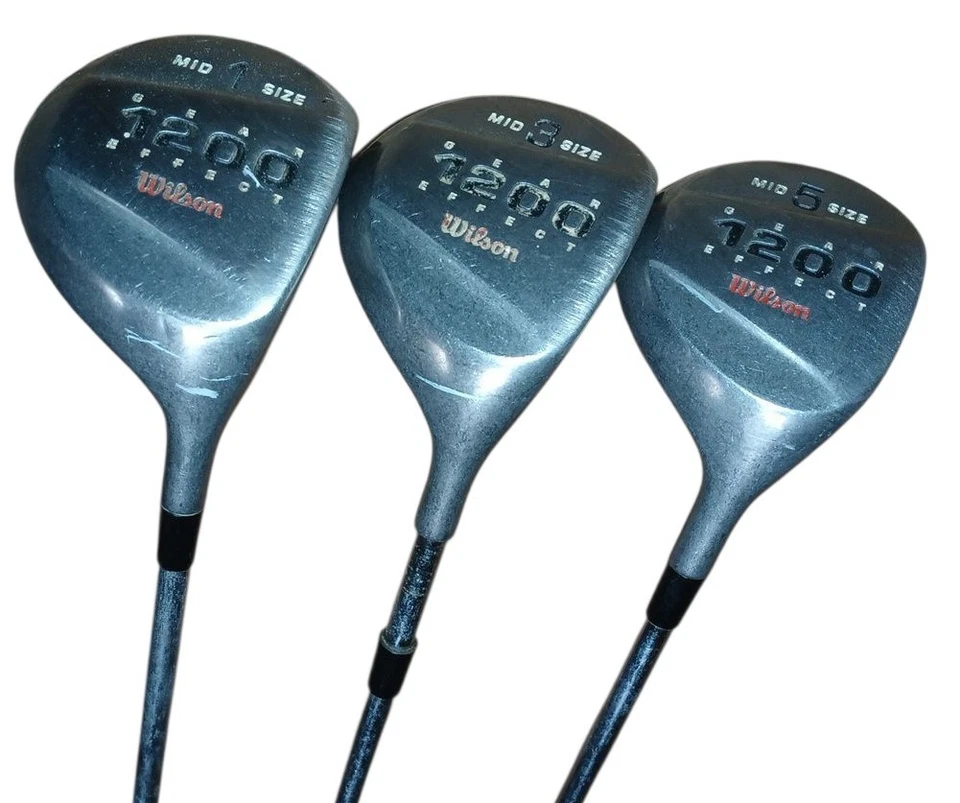 Used Wilson Gear Effect 1200 Mid Size 1, 3, 5 Fairway Wood Set  w/Tempo Grips - Image 2 of 3