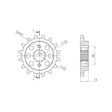 SGR SPROCKET S+2 AC P525-D15 DUCATI SPORTCLASSIC PAUL SMART LE 1000 06/06
