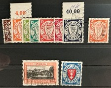 DANZIG 1938 289-297 gestempelt TADELLOS SATZ H&ouml;chstwerte gepr&uuml;ft BPP (N3380