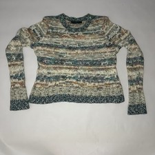 Peruvian Connection Baby Alpaca Wool Blend Multicoloured Knit Jumper Medium