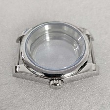 36/39mm abgerundetes Edelstahlgehäuse Saphir...