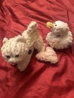 Chenille Cat Duck Stuffed Animal Plush Small Pink Heart  — photo 1