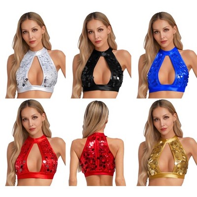 Women Lingerie Wireless Top Honeymoon Bras Halter Bralette Sleeveless Sexy Lace