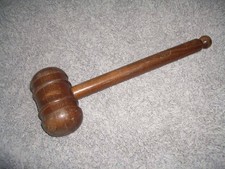 Vintage Large 13" Auctioneer / Judge Hardwood Gavel