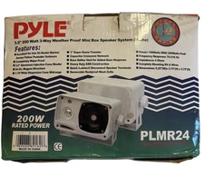 Pyle PLMR24 3-Way Marine Speaker Weather Proof 200w For Boats, Docks, Poolside