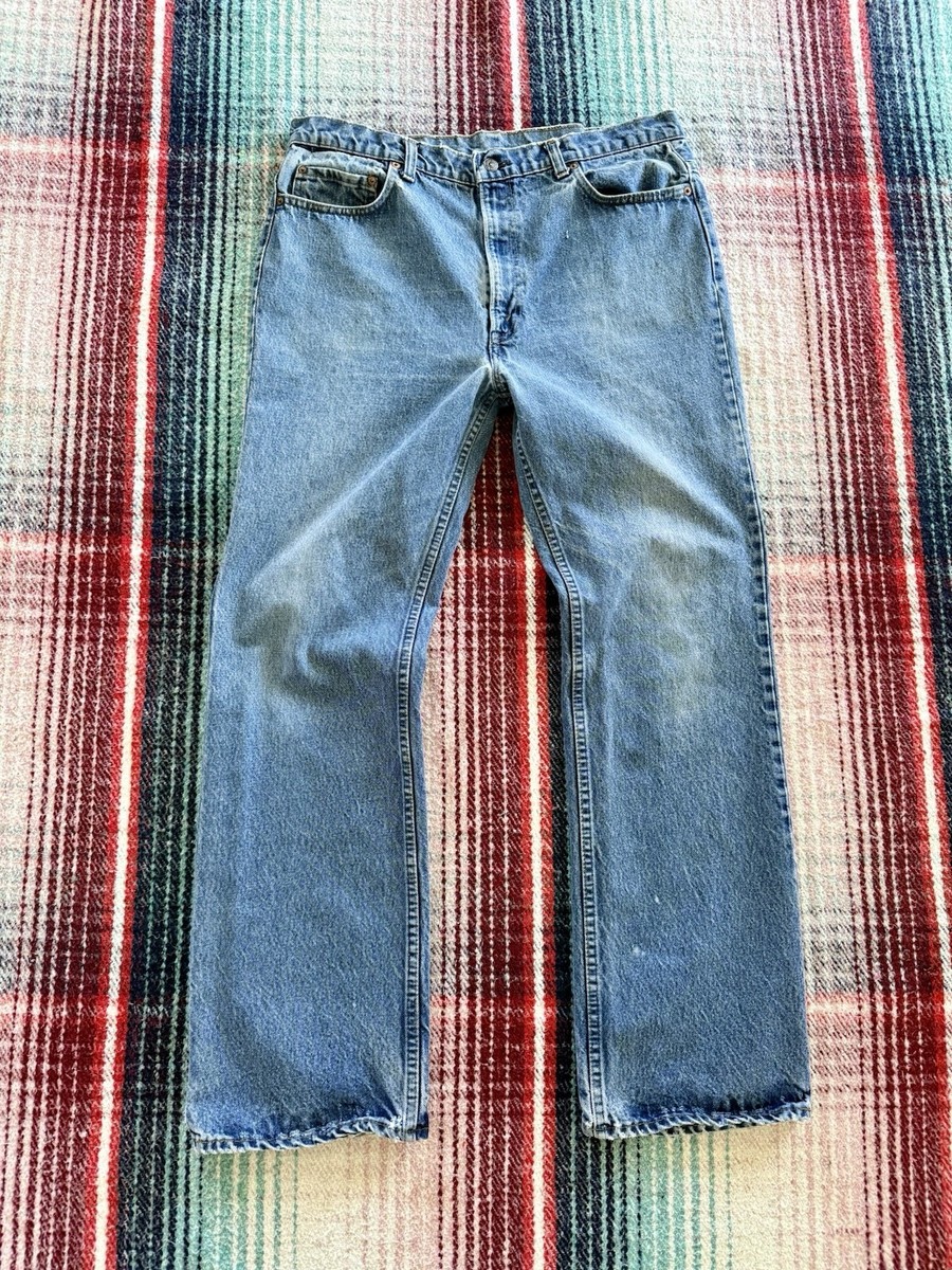 Levi's 517 Vintage Blue Denim Jeans 1980s Men's Original Bootcut