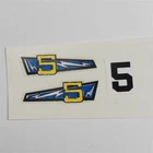 Matchbox Lesney  7e Hairy Hustler Stripes RN#5 Sticker Set