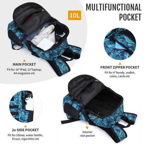 12L Rucksack Wasserdicht Outdoor Camping Trekking Wanderrucksack Reiserucksack - Bild 14 von 24