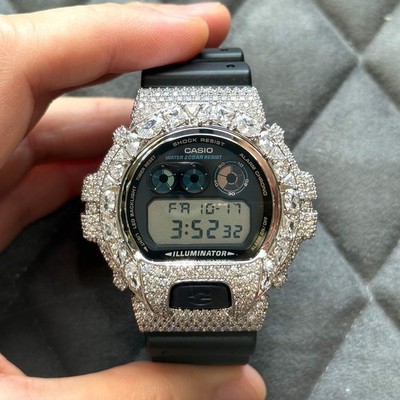Authentic Casio G-Shock DW6900 Custom Medley CZ Iced Out Watch
