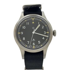 Naval Watch Self-Winding Analog Nylon Black SS Military 06 Used